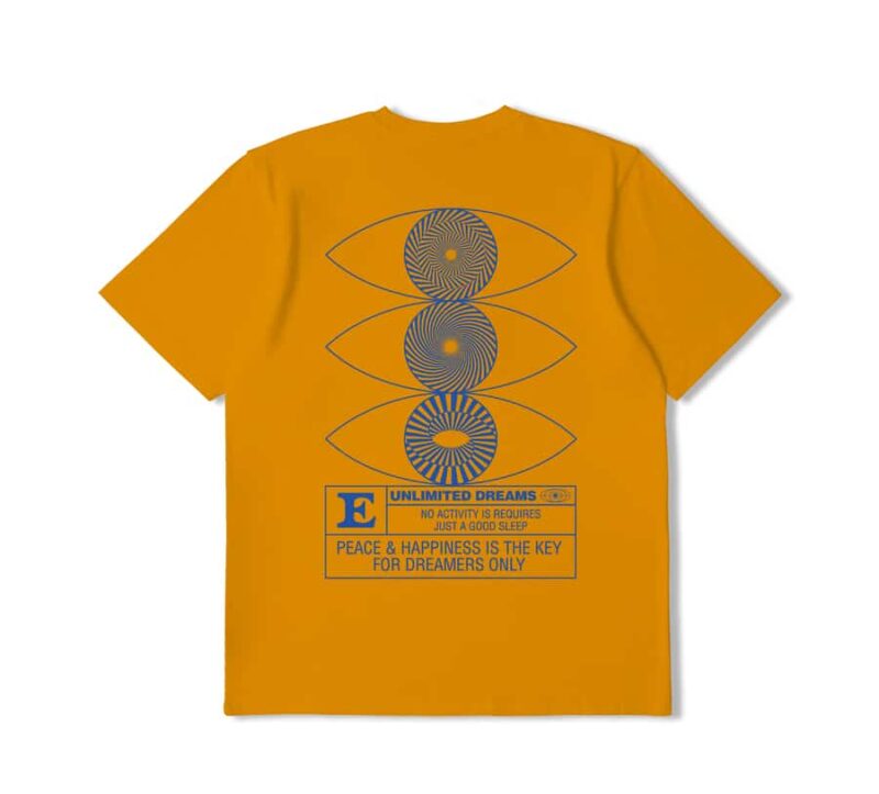 t-shirt EDWIN unlimited yellow sport aventure Orange