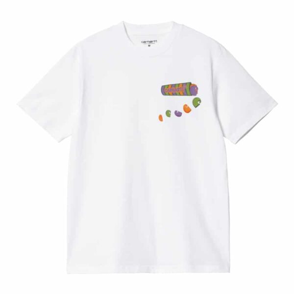 t-shirt frolo carhartt wip blanc white homme sport aventure Orange