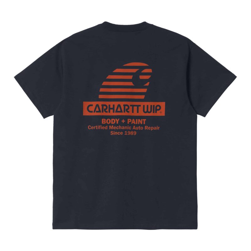 t-shirt Carhartt mechanic navy sport aventure Orange