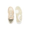 baskets lacoste femme t-clip beige blanc naturel basket cuir sport aventure Orange
