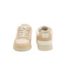 baskets lacoste femme t-clip beige blanc naturel basket cuir sport aventure Orange