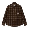 chemise Carhartt fLint hamilton chemise velours carhartt wip chemise à carreaux marron camel carhartt wip sport aventure à Orange