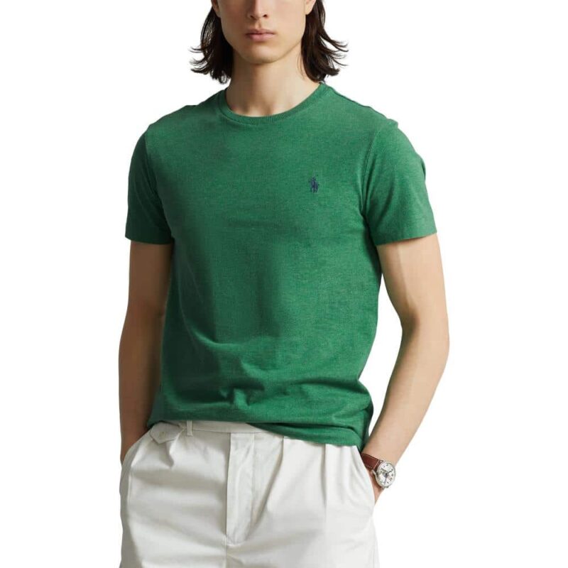 t-shirt ralph lauren bleu en coton brodé sport aventure Orange