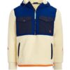 sweat polaire homme ralph lauren demi zippée à capuche creme bleu multicolore sport aventure à Orange