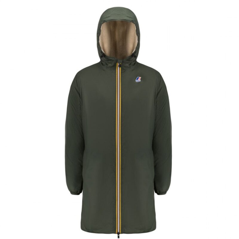 veste k-way eiffel orsetto doublé polaire green veste longue parka longue k way sport aventure Orange