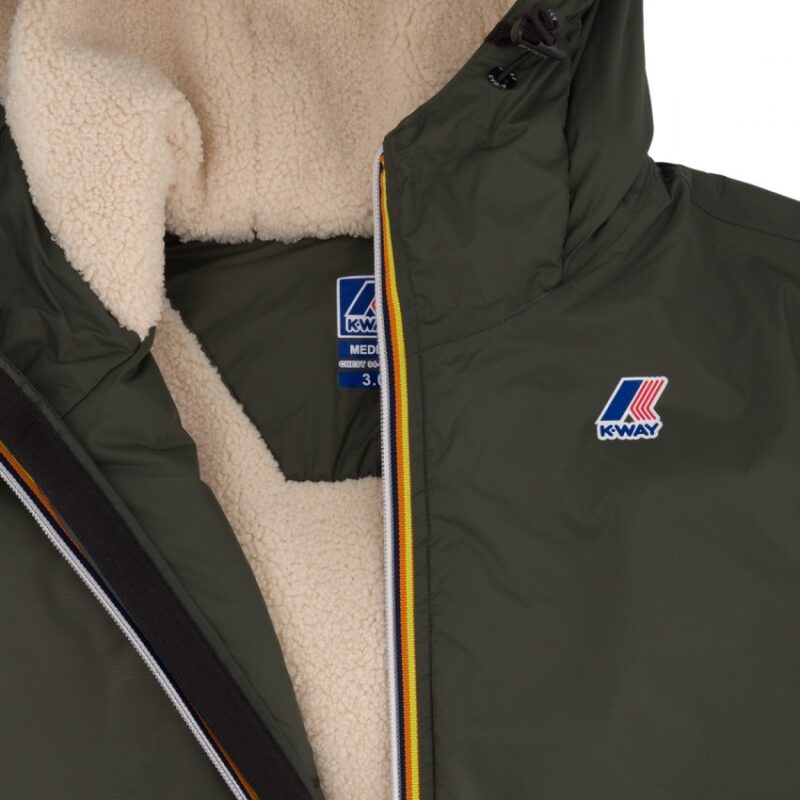 veste k-way eiffel orsetto doublé polaire green veste longue parka longue k way sport aventure Orange