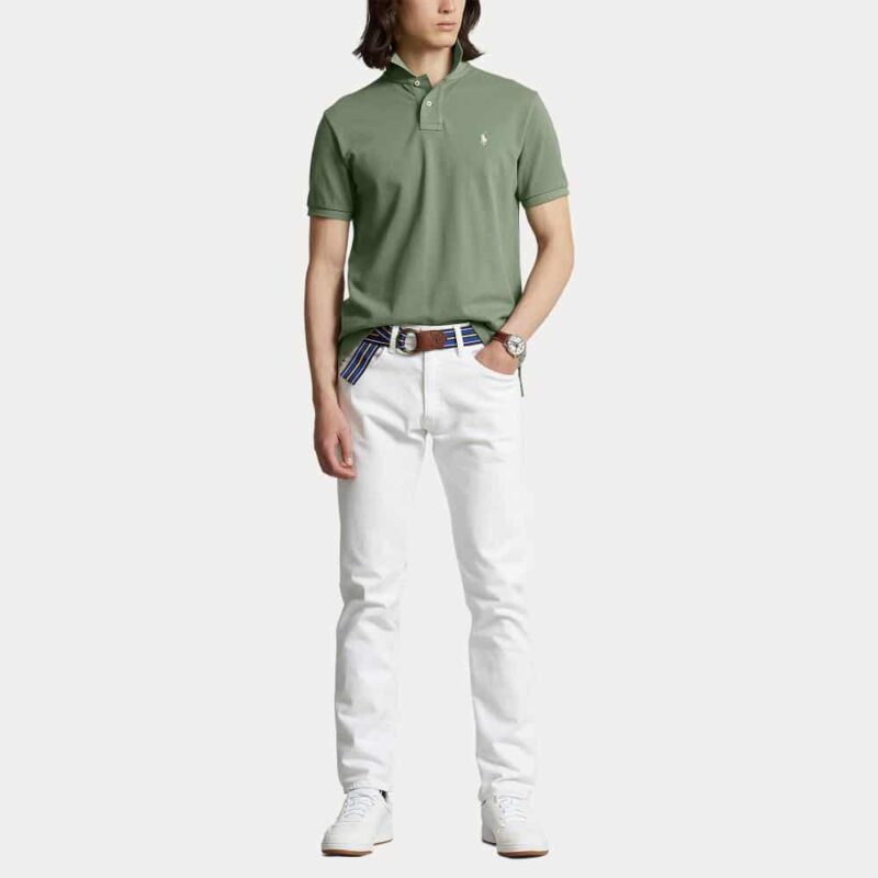 POLO ralph lauren olive vert manches courtes sport aventure Orange