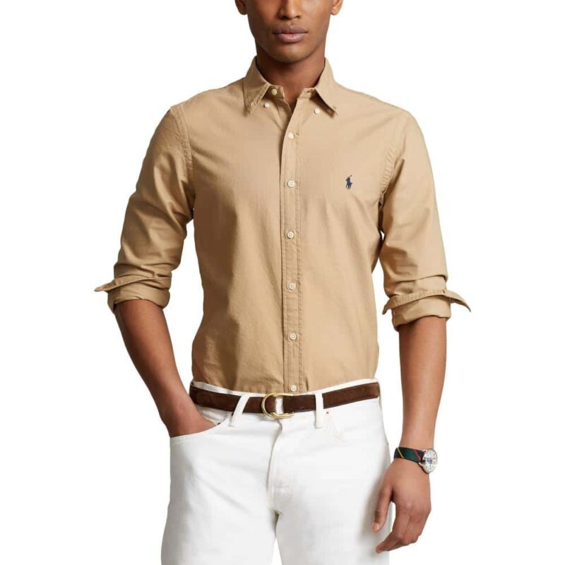 chemise oxford RaLPH Lauren en coton BEIGE sport aventure Orange