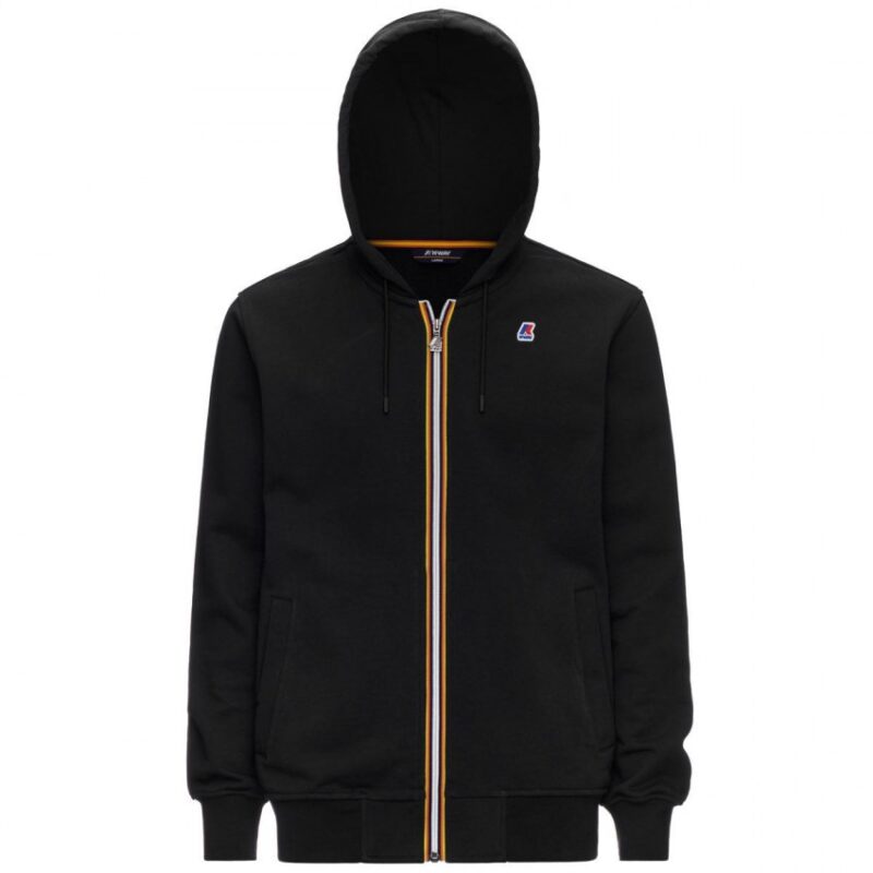sweat zippé k-way en coton black k way anthony black sport aventure Orange