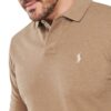polo manches longues Ralph Lauren en coton brown camel beige Sport aventure Orange