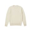 pull torsadé en laine LACOSTE blanc cassé sport aventure Orange