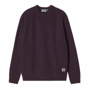 CARHARTT Pull Anglistic prune chiné