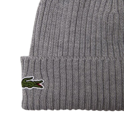 bonnet lacoste gris à revers bonnet lacoste en laine gris crocodile vert sport aventure Orange