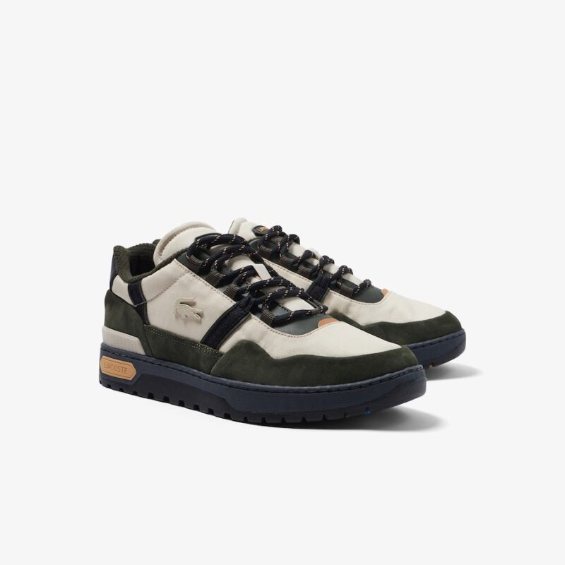 Chaussures Lacoste sneakers Lacoste homme t clip beige vert t-clip winter sport aventure Orange