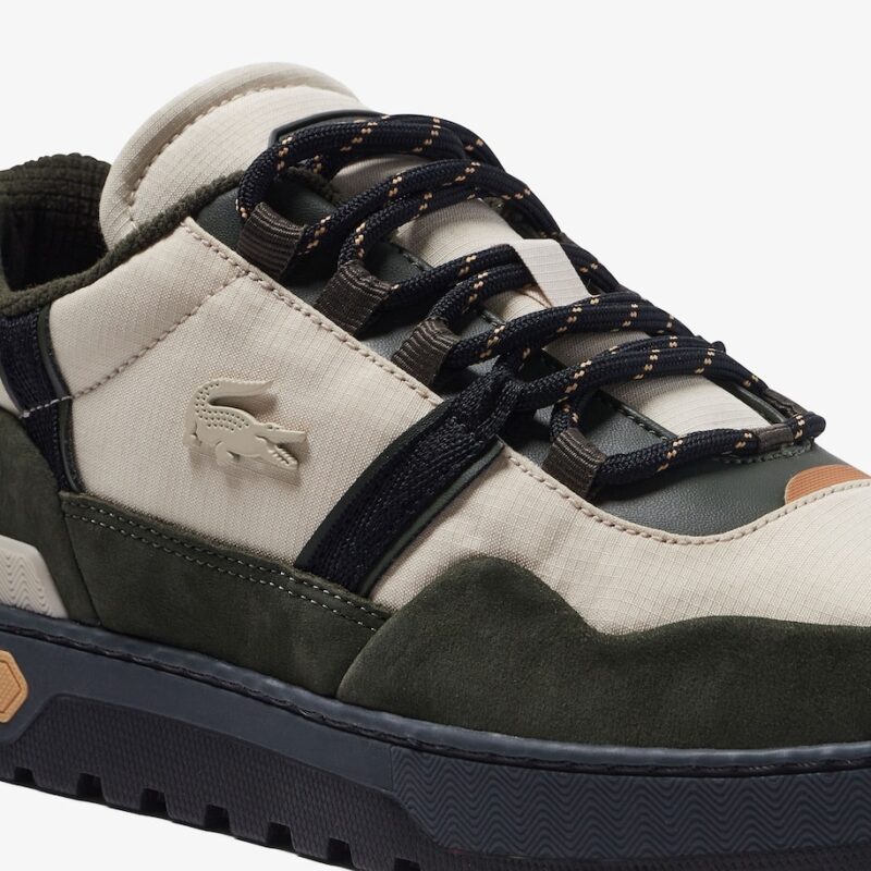 Chaussures Lacoste sneakers Lacoste homme t clip beige vert t-clip winter sport aventure Orange