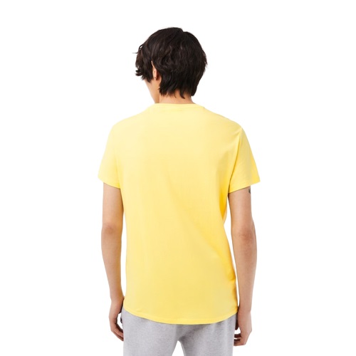 t_shirt coton pima jaune th6709 pour homme léger col rond sport aventure Orange