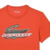 t-shirt lacoste sport orange gros logo crocodile en coton bio sport aventure Orange