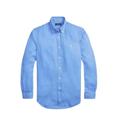 Chemise ralph lauren en lin chemise bleu ralph sport aventure Orange pour homme