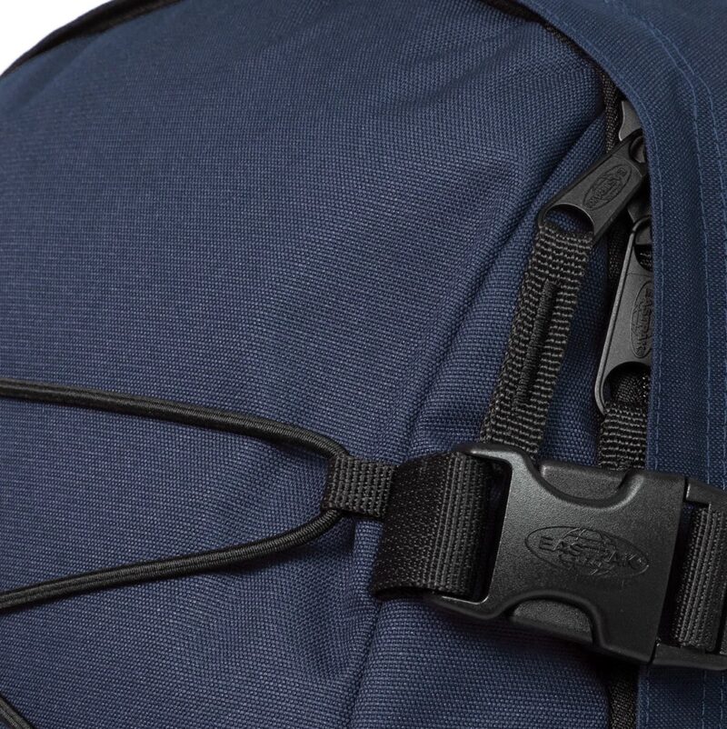 sac a dos Eastpak borys bleu marine navy à lacets poches ordinateur sport aventure Orange