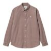 chemise en velours Carhartt wip couleur lupinus chemise violine sport aventure Orange