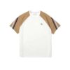 t-shirt bandes siglées lacoste beige t-shirt blanc en polyester à bandes sport aventure Orange