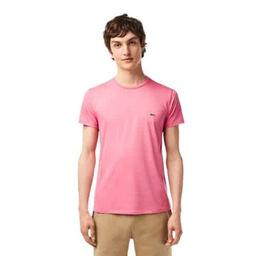t-shirt lacoste en coton rose t-shirt pima lacoste rose sport aventure Orange