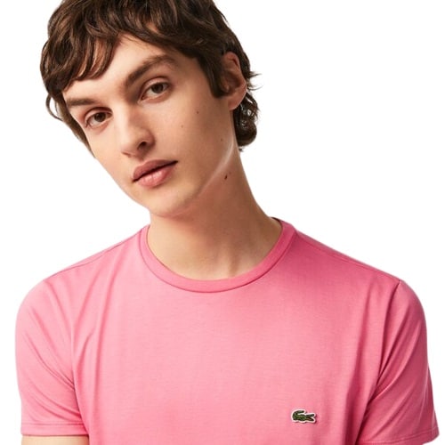 t-shirt lacoste en coton rose t-shirt pima lacoste rose sport aventure Orange