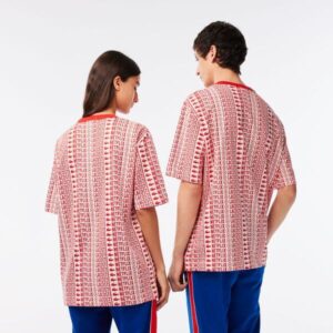 LACOSTE T-shirt imprimé Netflix rouge