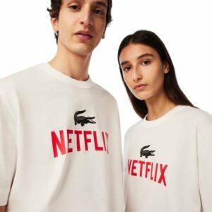 LACOSTE T-shirt Netflix rouge