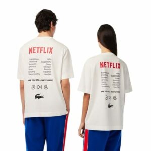 LACOSTE T-shirt Netflix rouge