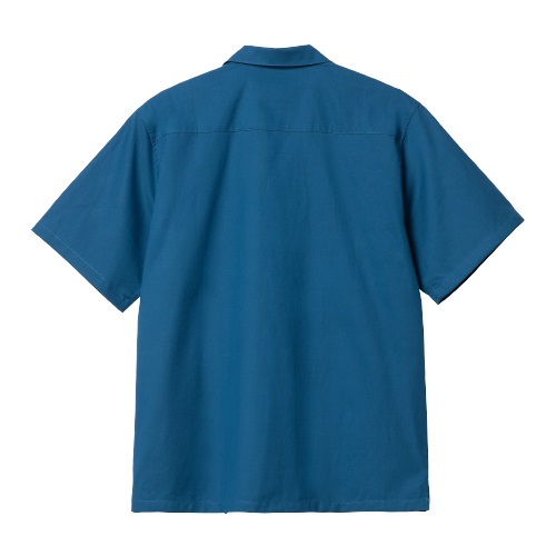 chemise manches courtes carhartt wip chemise delray shirt bleu amal sport aventure Orange