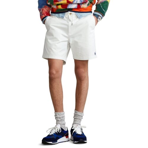 RALPH LAUREN Short toile écru