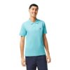 Polo Lacoste bleu turquoise homme sport aventure Orange