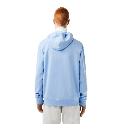 sweatshirt Lacoste zippé à capuche bleu ciel chez Sport Aventure à Orange
