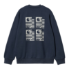 sweatshirt carhartt wip stamp state blue col rond en molleton