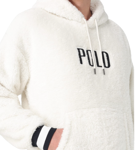 RALPH LAUREN Sweatshirt logo sherpa cream