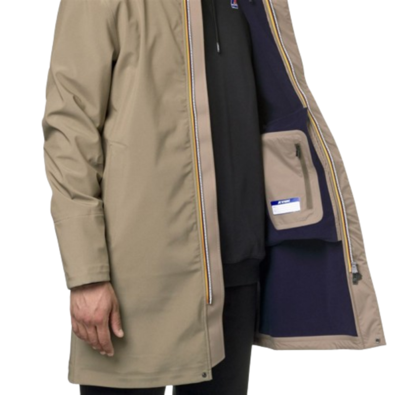 parka beige k way longue