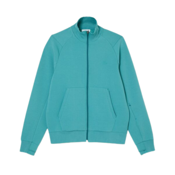 veste sweatshirt lacoste bleu zippé avec col montant chez sport aventure à Orange