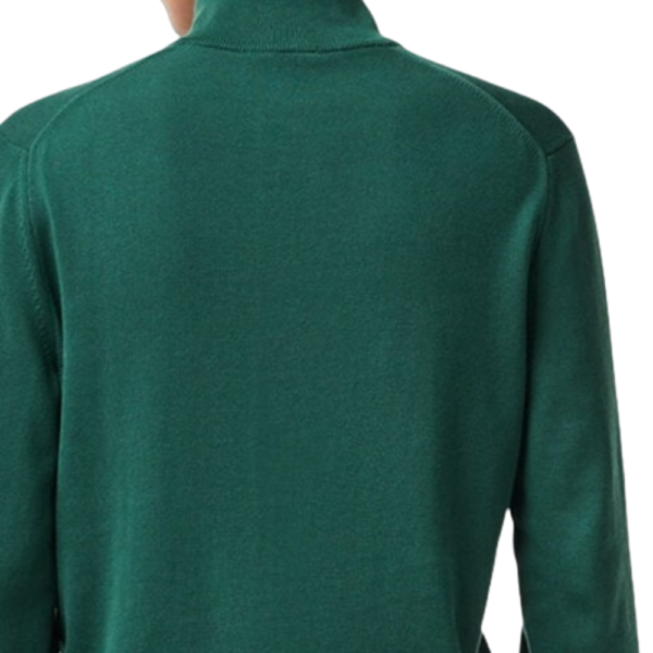 pull coton vert Lacoste homme