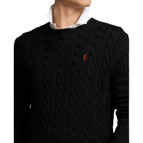 RALPH LAUREN Pull torsadé black