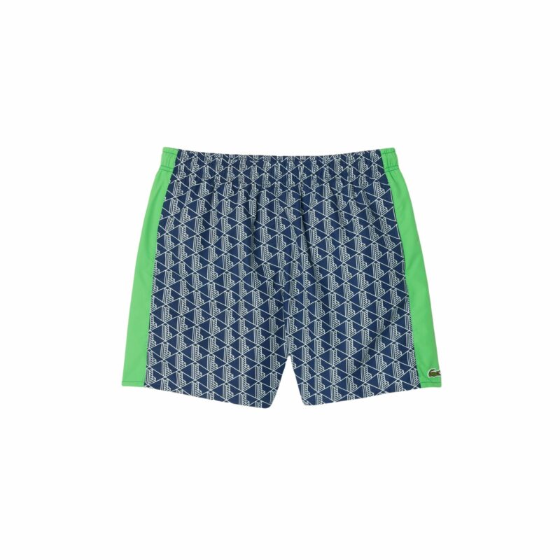 SHORT DE BAIN LACOSTE marine monogramme chez sport aventure