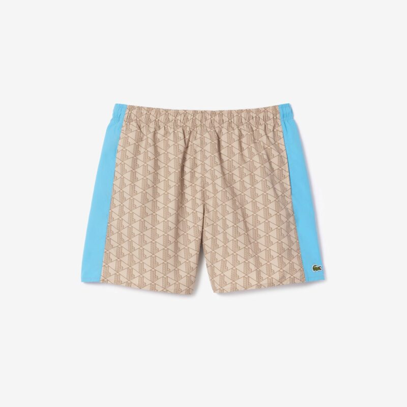 short lacoste beige bleu ciel pour homme