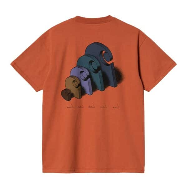 t-shirt orange carhartt wip homme femme diagram à logo