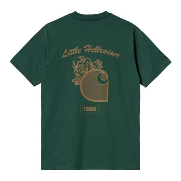 t-shirt vert carhartt wip little helraiser