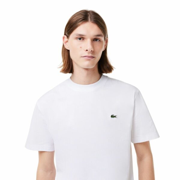 t-shirt lacoste blanc en coton chez sport aventure à Orange