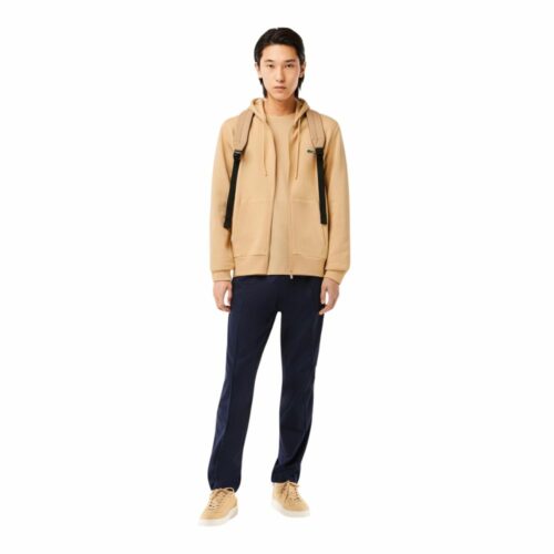 LACOSTE Sweat zippé beige à capuche