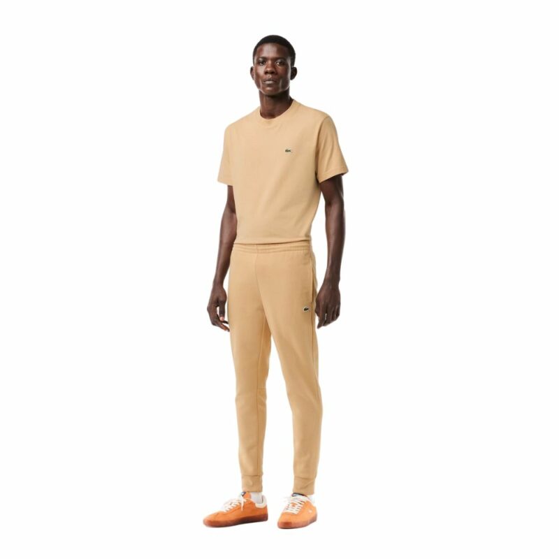 ensemble beige en coton lacoste t-shirt et pantalon jogging