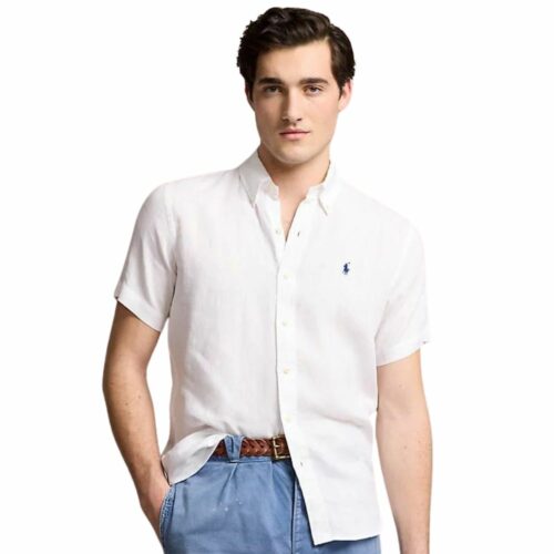 RALPH LAUREN Chemise mc lin white