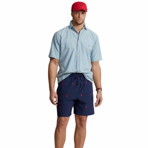 RALPH LAUREN Short de Bain Traveler marine