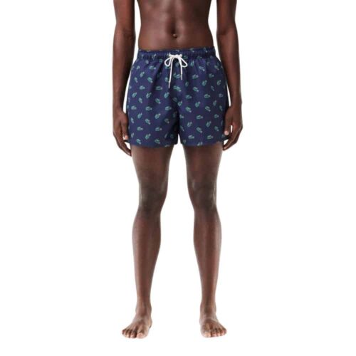 LACOSTE Short de bain croco marine